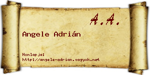 Angele Adrián névjegykártya